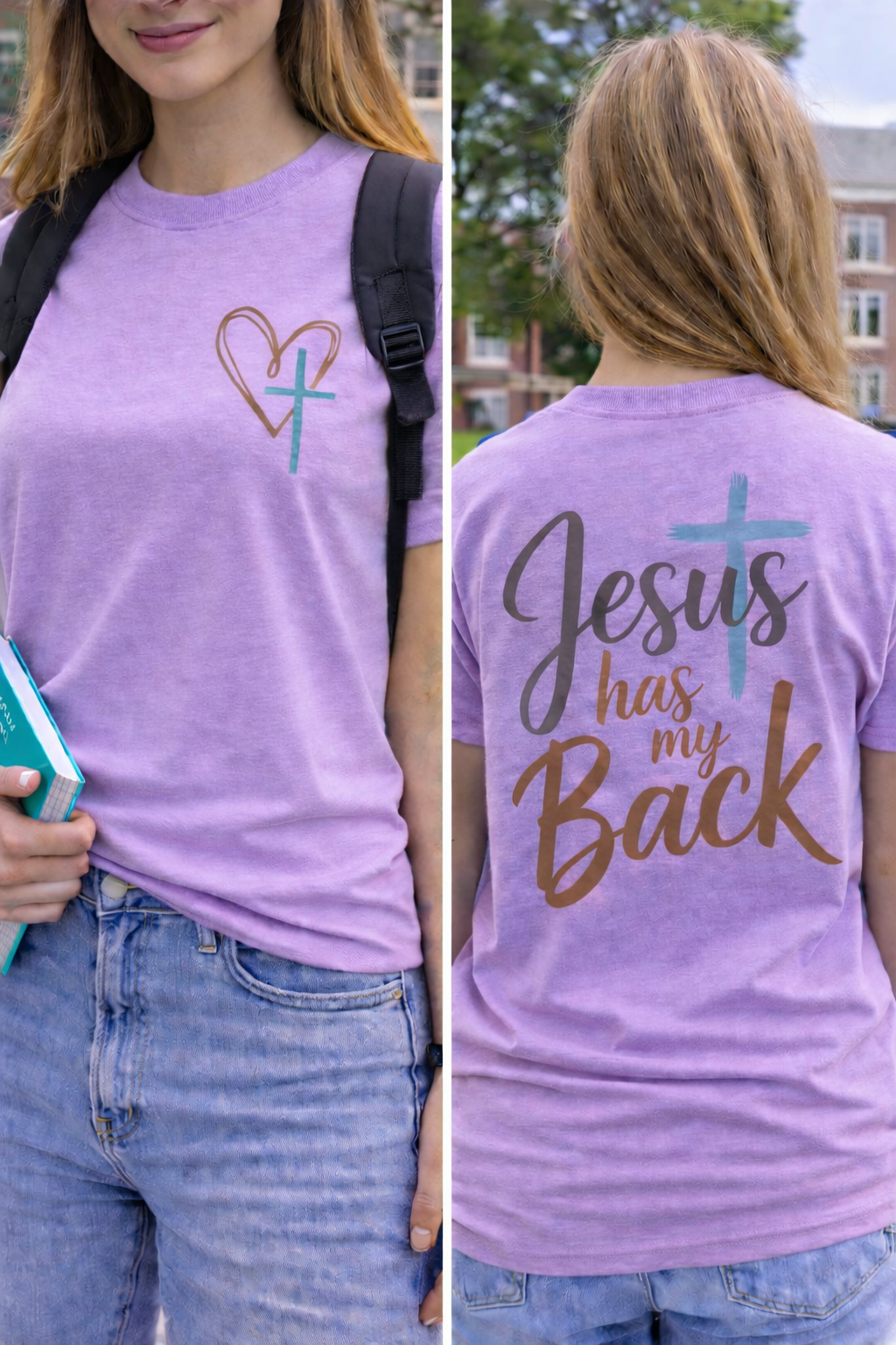 Jesus Has My Back Christian Faith T-Shirt
