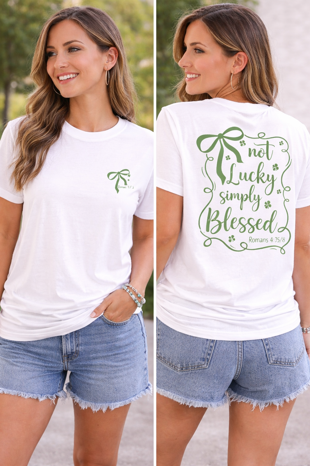 St. Patrick's Day Not Lucky, Simply Blessed Christian Faith T-Shirt