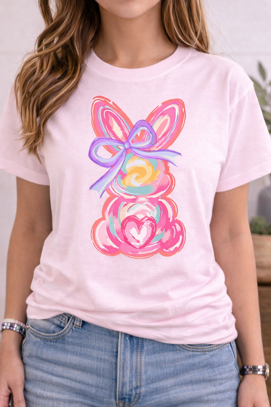 Colorful Easter Bunny Christian Faith T-Shirt