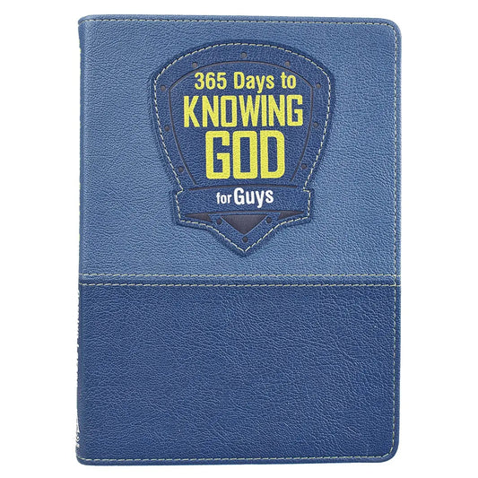 365 Days To Knowing God For Guys Book, Faux Leather