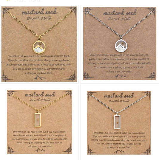Faith based mustard seed necklaces 