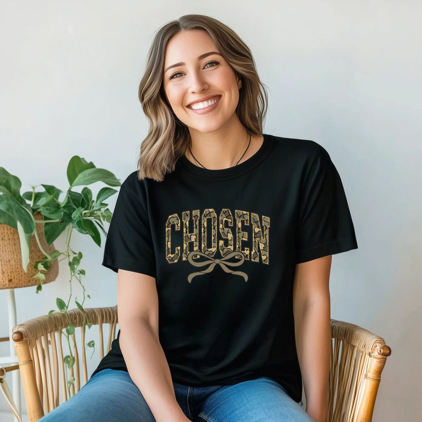 Camo Chosen with Bow Shirt