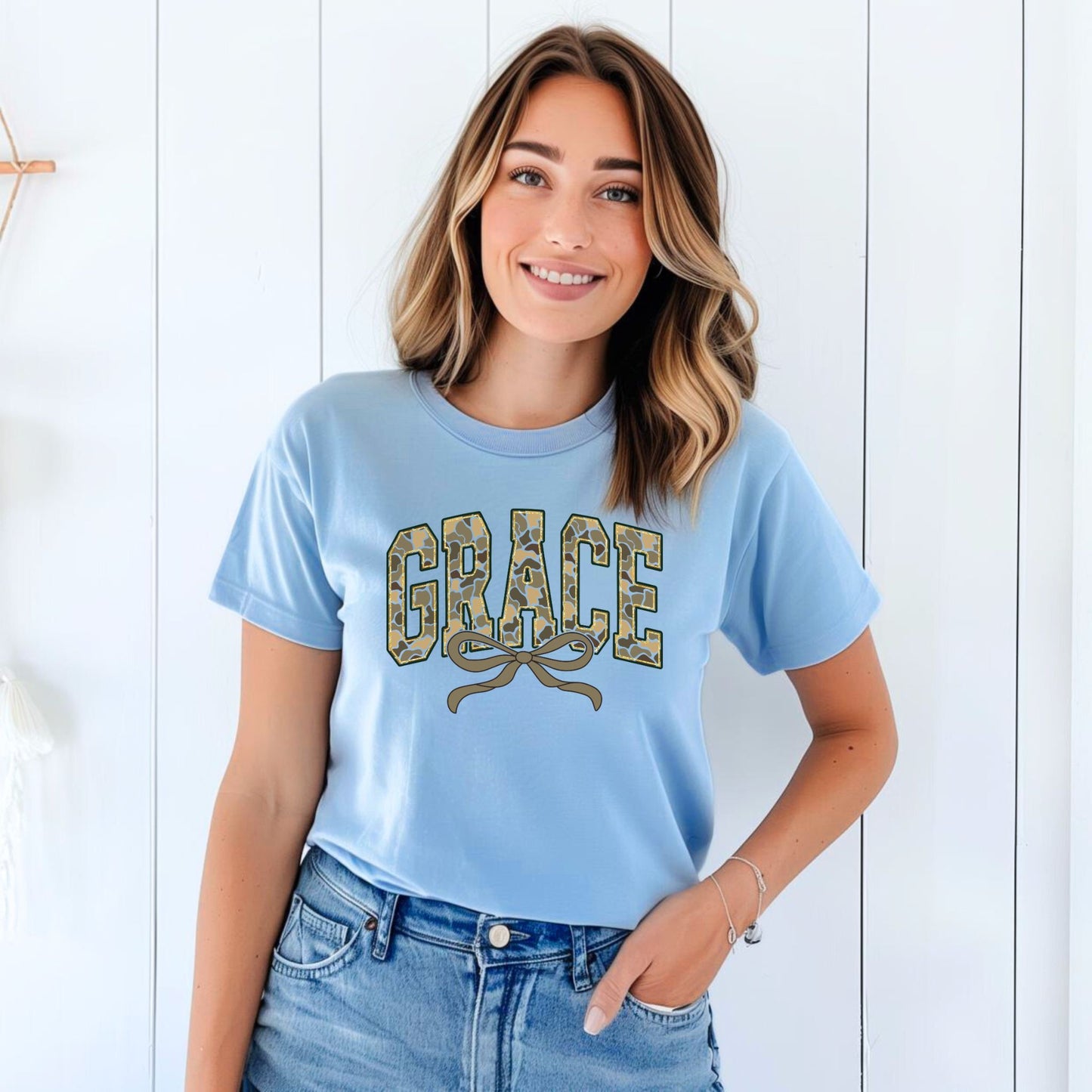 Camo Grace with Bow Shirt