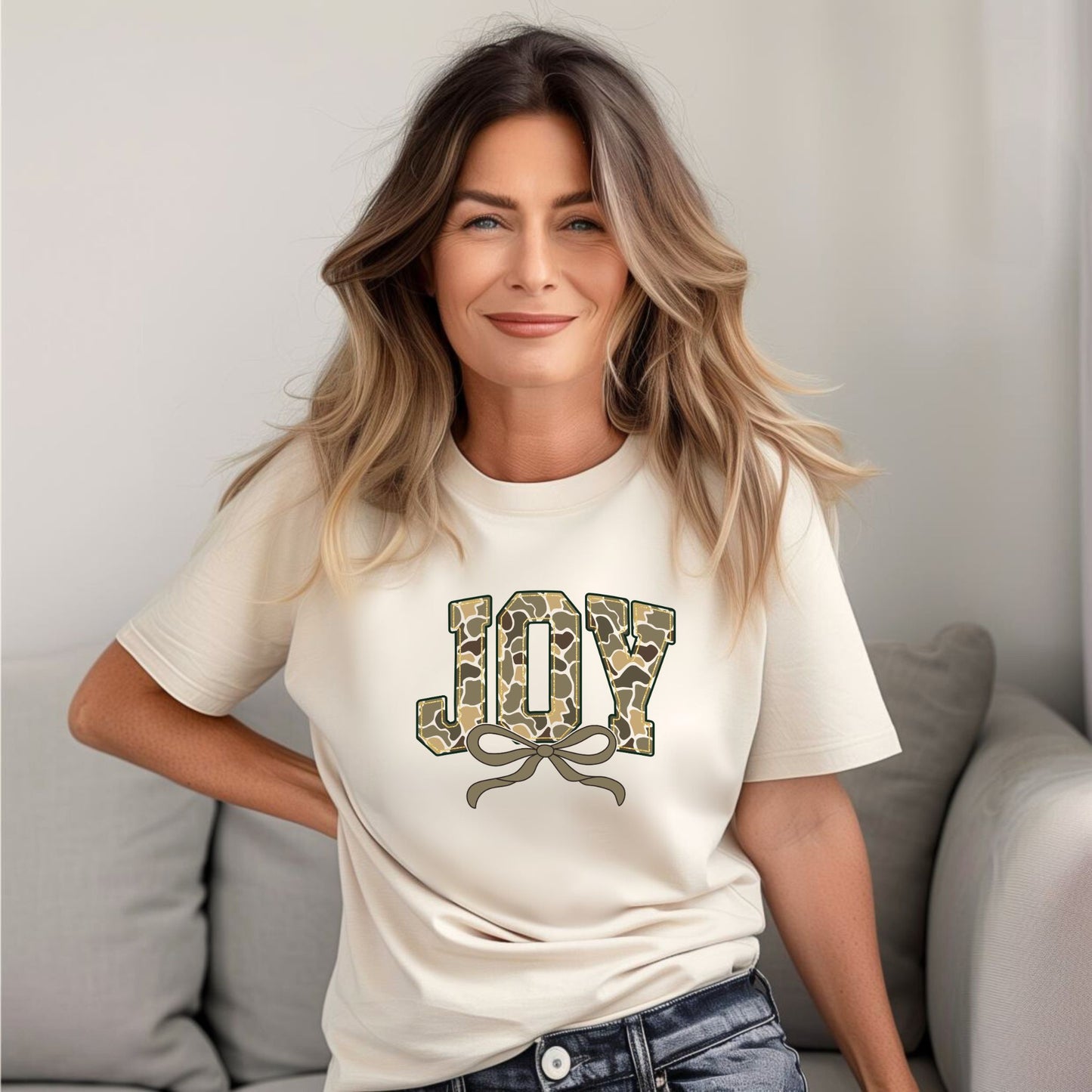 Camo Joy with Bow Shirt