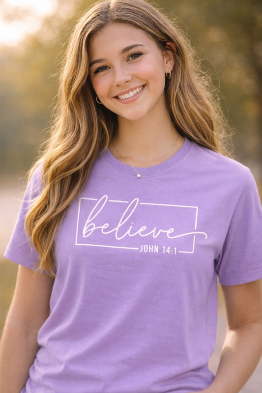 Believe – John 14:1 Faith Christian Tee