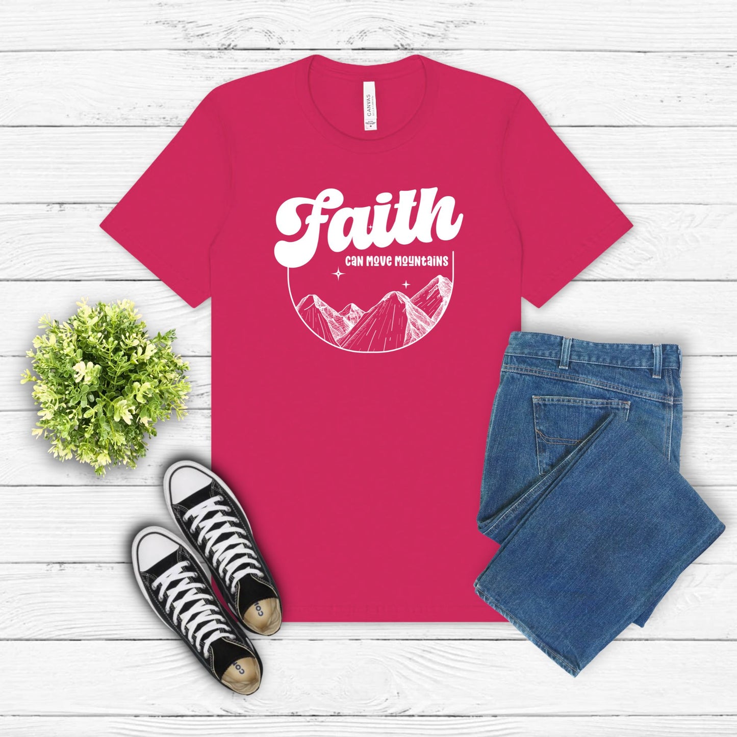 Faith Can Move Mountains Christian Tee