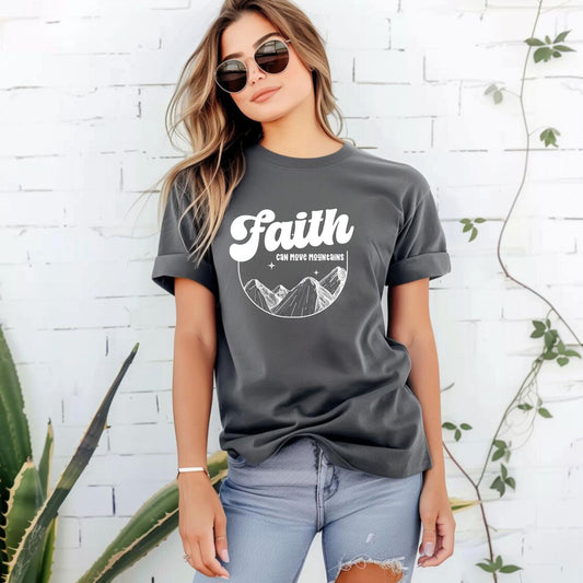 Faith Can Move Mountains Christian Tee