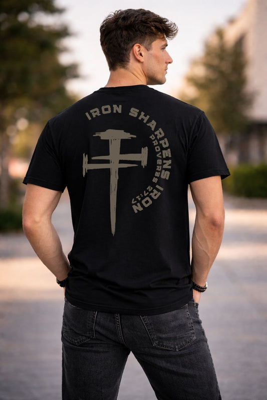 Iron Sharpens Iron Christian Tee – Proverbs 27:17