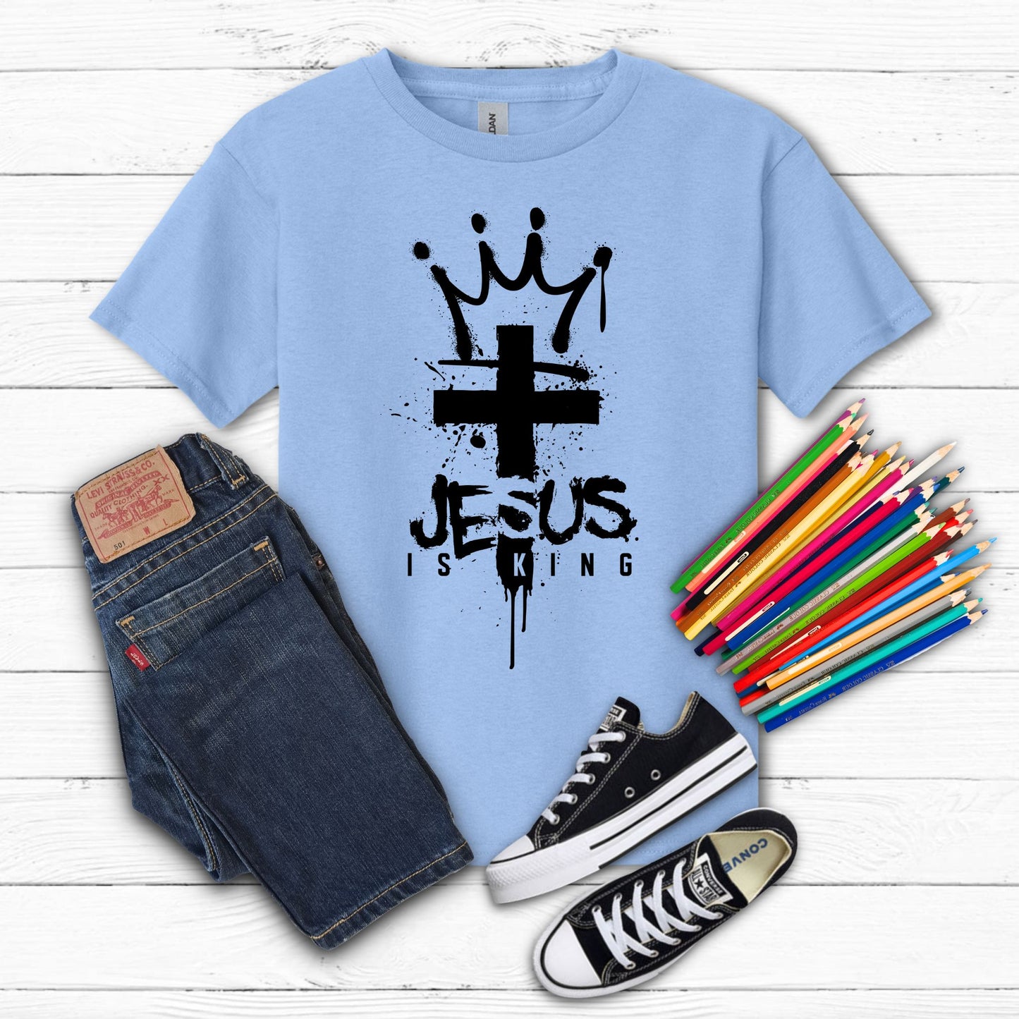 Jesus Is King Shirt – Revelation 17:14 Christian T-Shirt | Faith Streetwear Tee | Bold Christian Graphic Shirt for Men & Women