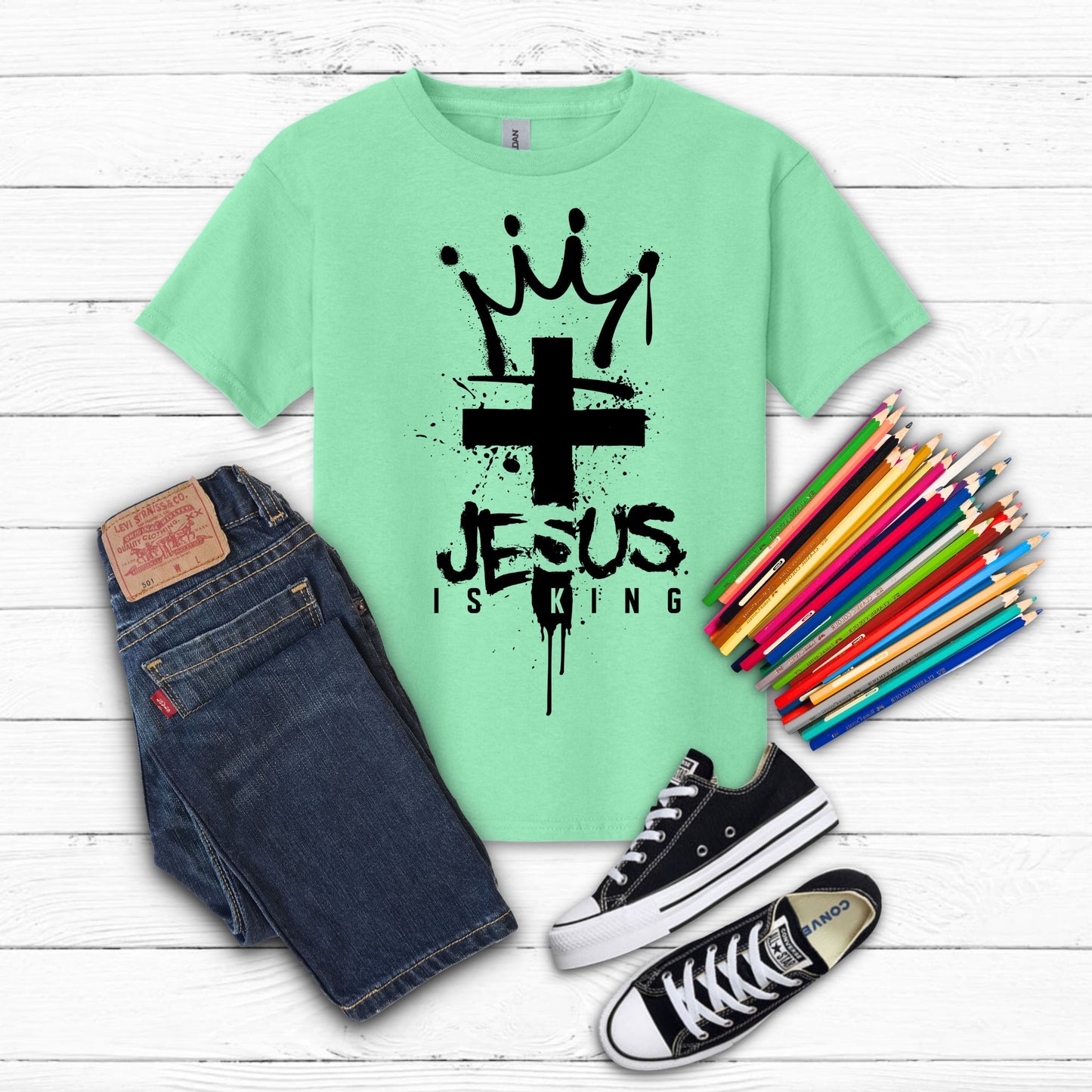 Jesus Is King Shirt – Revelation 17:14 Christian T-Shirt | Faith Streetwear Tee | Bold Christian Graphic Shirt for Men & Women