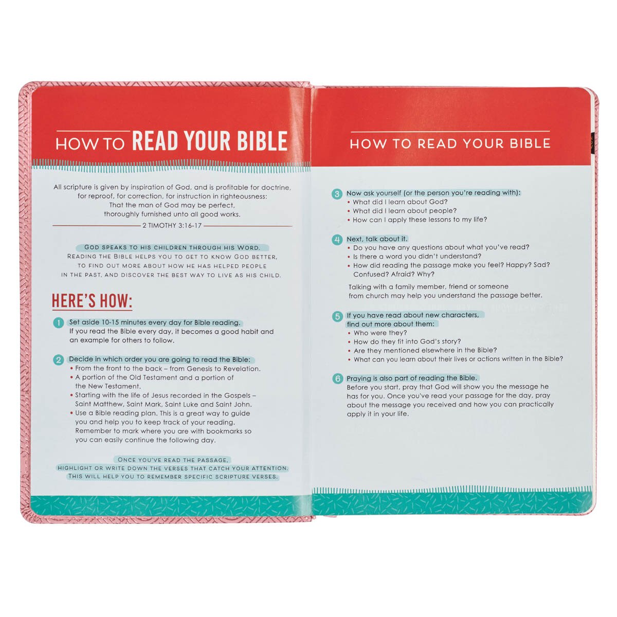 KJV Bible Kid Edition Faux Leather, Light Pink